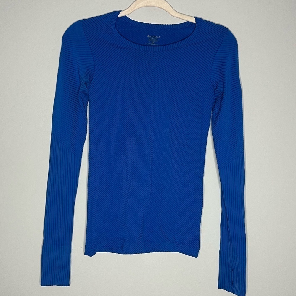 Athleta Flurry Base Layer Top Commodore Blue Size… - image 3